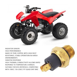 M16 16mm Radiator Sensor, Engine Cooling Fan Temperature Sensor for 100 150 to 250 PIT Quad Dirt Bike ATV High Thermal Conductivity
