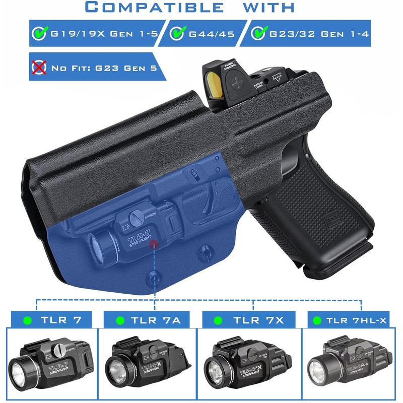 G19 IWB Concealed Carry Holster with Light - Compatible with