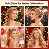 Handwig 80 Strands Bright Red Hair Tinsel, 2-in-1 Kit Vibrant