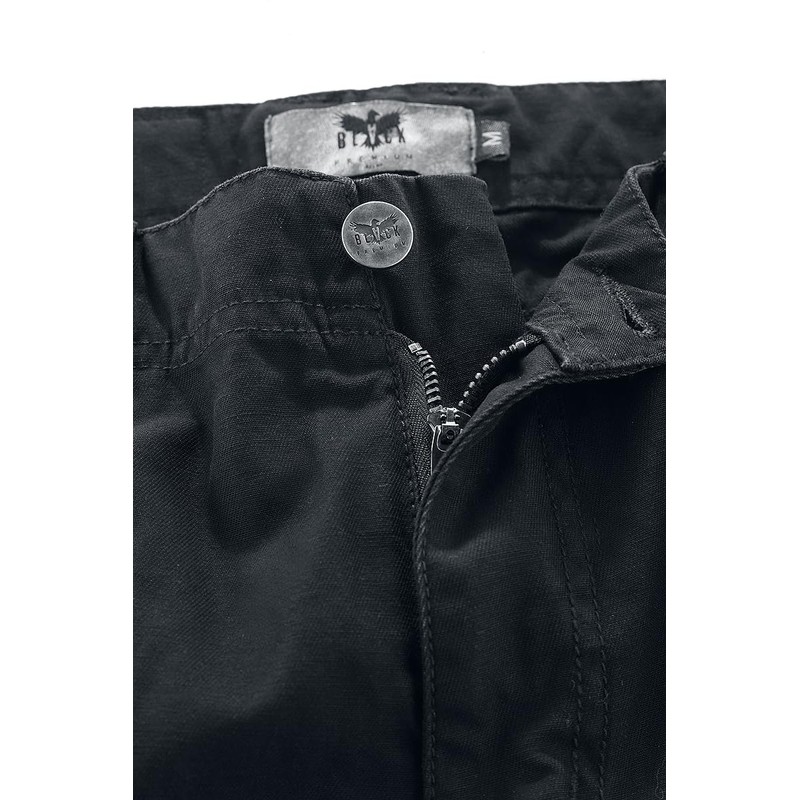 Black Premium by EMP Men's Black Shorts with Large Pockets,