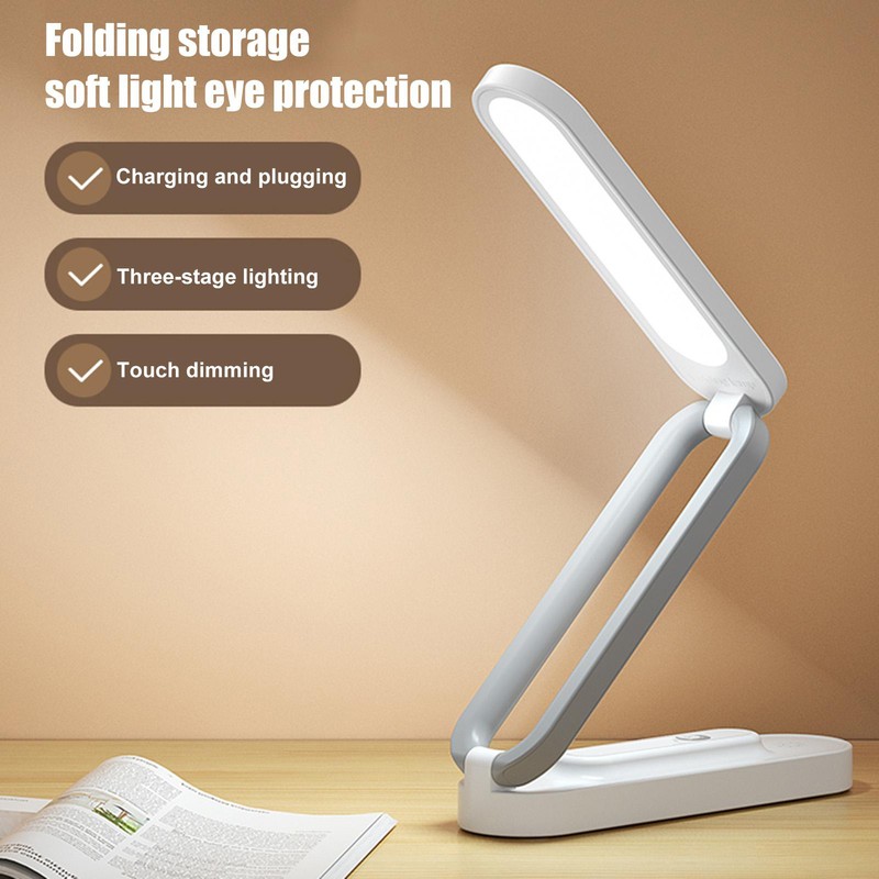 Folding LED Lamp Adjustable Dimmer Foldable Night Light Home Office