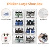 Uni HIMO Drop Front Shoe Box with Clear Door,10 pack