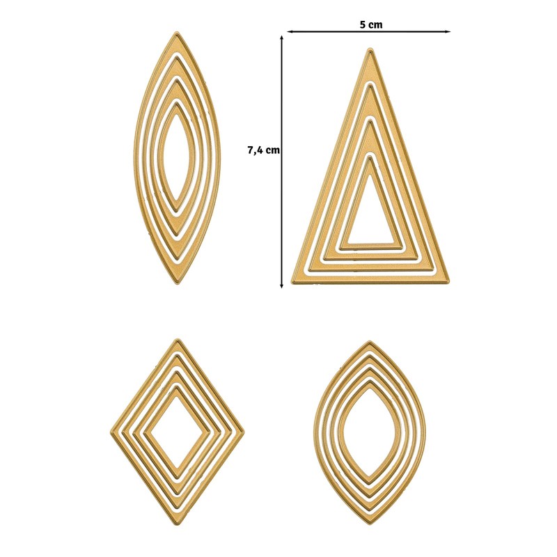 Vaessen Creative Cutting Dies Set - Basic Shapes - 16