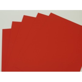 Jackdaw Express Heavyweight Coloured Paper Card 2-Sided A4 180gsm x 15 for Cardmaking & Crafts (Red)