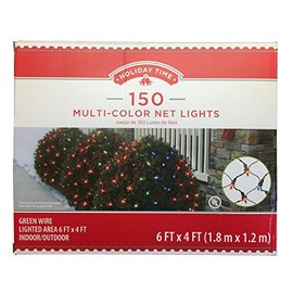 Holiday Time Holiday Multi-Color Net Lights - 6ft x 4ft - 150 Lights