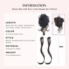VAVANGA Messy Hair Bun with Bang Set, Natural Black Synthetic