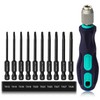 10PCS Triangle Screwdriver Set, S2 Steel Quick Change Bit Driver,