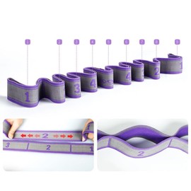 BEALIFE Blue 9 Loops Yoga Pull Strap Fitness Stretching Band Resistance Loop Durable and Effective