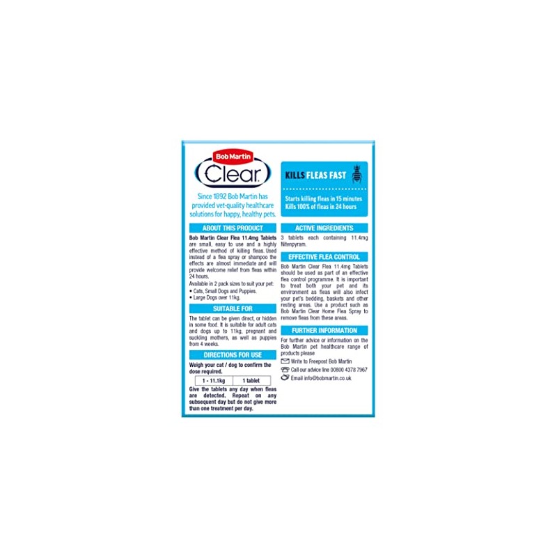 Bob Martin Bob Martin Clear | Cat Flea Tablets, also