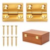 2Pcs Mini Solid Brass Hinges 90 Degree Jewelry Box Hinges