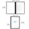 QWORK® 5 Pack Black A4 Menu Covers, 2 Fold Double