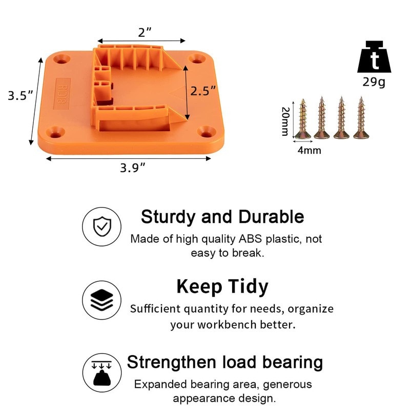 Crivnhar 5 Packs Tools Drill Mount Holder, Compatible for RIDGID