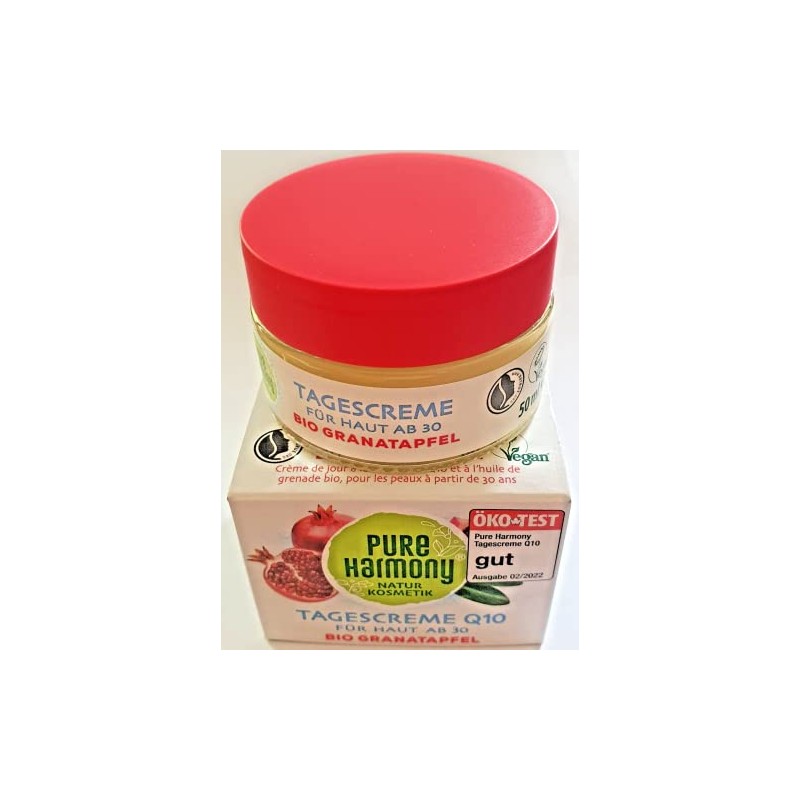 2 x Pure Harmony Day Cream Q10 Organic Pomegranate for