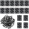 Bxian 16PCS 1.75x1.3 inch Black Stainless Steel Folding Butt Hinge