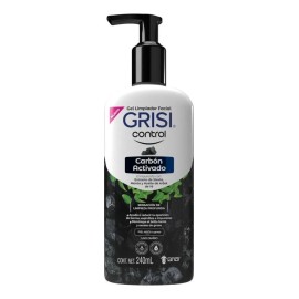 Gel Limpiador Facial Grisi Control Carbón Activado 240 Piel Mixta Grasa Acné Barros Espinillas Puntos Negros Imperfecciones Ayuda Disminuir Brillo