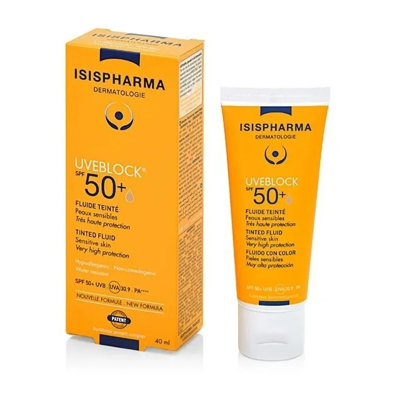 Uveblock 50+ Muy Alta Protección Solar Fluido Con Color
