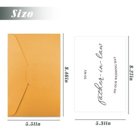 Father In Law Wedding Invitation Cards for Dad Papa Wed Invitation Gifts for Men Daddy Fathers Greeting Cards for Men Future Dad from Groom Bride To My Father In Law On My Wedding Day Card