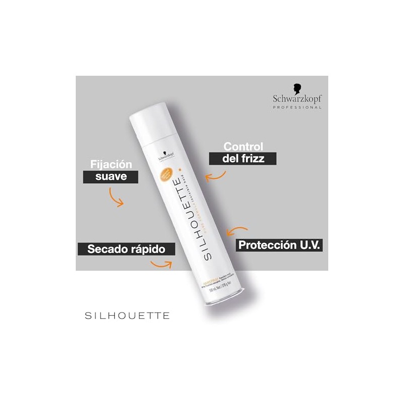 SILHOUETTE Laca Flexible Hold, Fijación Duradera Cabello con Volumen 500
