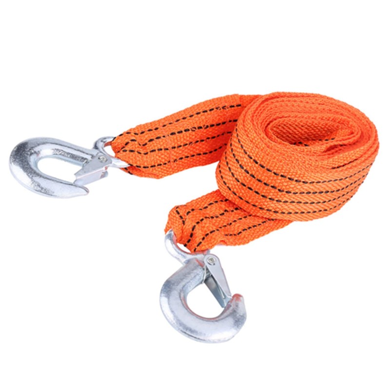Tow Rope, Strap Tow Rope with Hook 4 Metres Towing