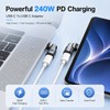 USB C Adapter, PD 240W USB C 90 Degree Adapter,