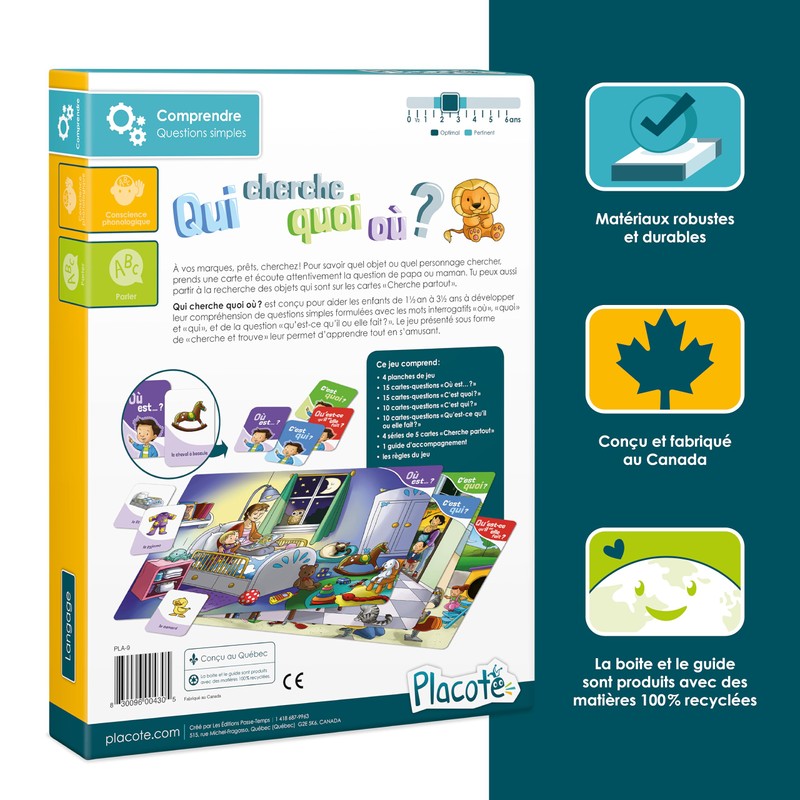 Placote PLA9 Wer sucht überall Educational Game 1 3 Years