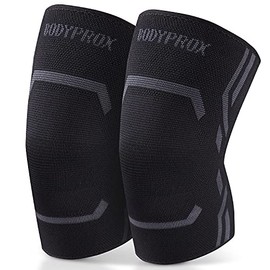 Bodyprox Knee Compression Sleeve for Men and Women (2 Pack), Knee Support Brace for Running and Work out (Small)