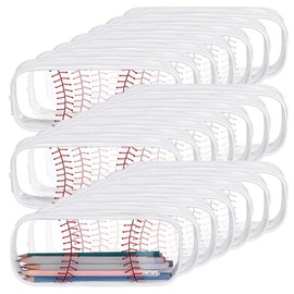 Sherr 20 piezas de regalos de equipo de béisbol, bolsa de cosméticos de PVC, bolsas de maquillaje portátiles transparentes con cremallera, bolsa imper