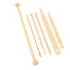 6Pcs Wood Hand Loom Stick Set Wood Weaving Crochet Needle
