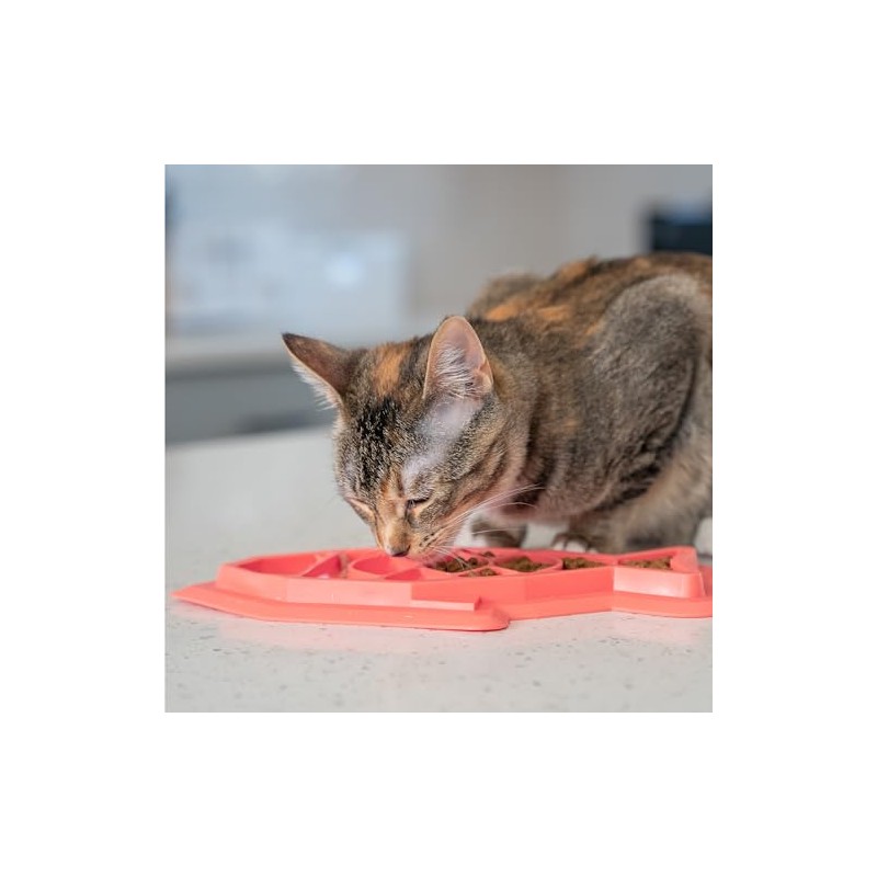 Petstages Fishie Fun Feed Mat - Comedero Lento para Gatos