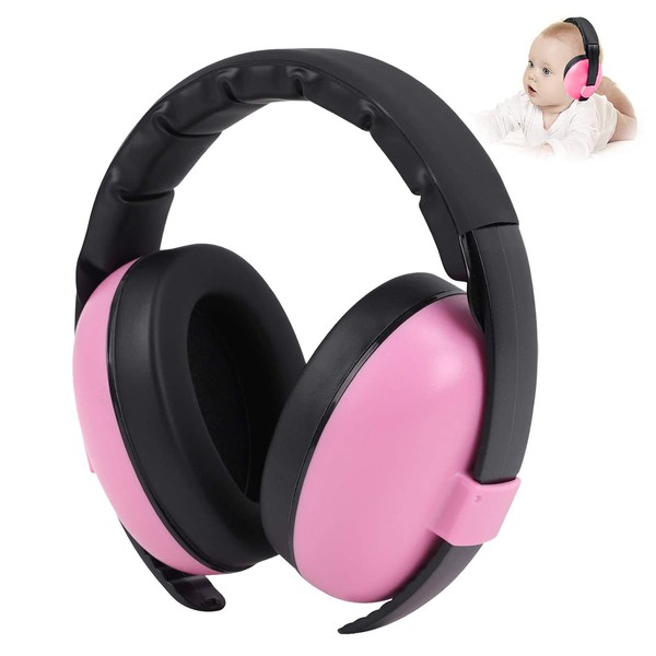 YANKUIRUI Baby Ear Defenders Noise Cancelling Headphones Ear Protection Adjustable Earmuff For Age 3 months To 3 Years At Firework, Concert, Cinema(Pink)