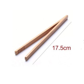 4 x Bamboo Tongs Toast Bread Cooking Serving Food Turning Meat Kongfu Tea Wooden Tea Clip