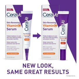 CeraVe Vitamin C Serum, 10% Pure Vitamin C, Hyaluronic Acid, Fragrance-Free