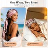 Silk Press Wrap for Hair, Satin Hair Wrap Net with