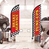 HunnmingRe 4 Set 11ft Auto Repair Shop Feather Flag Kits