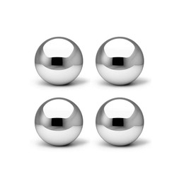 zosenda Stainless Steel Gazing Ball, Mirror Polished Hollow Ball Reflective Garden Sphere, Floating Pond Balls Seamless Gazing Globe for Home Garden Ornament Decorations (8CM X 4PCS)