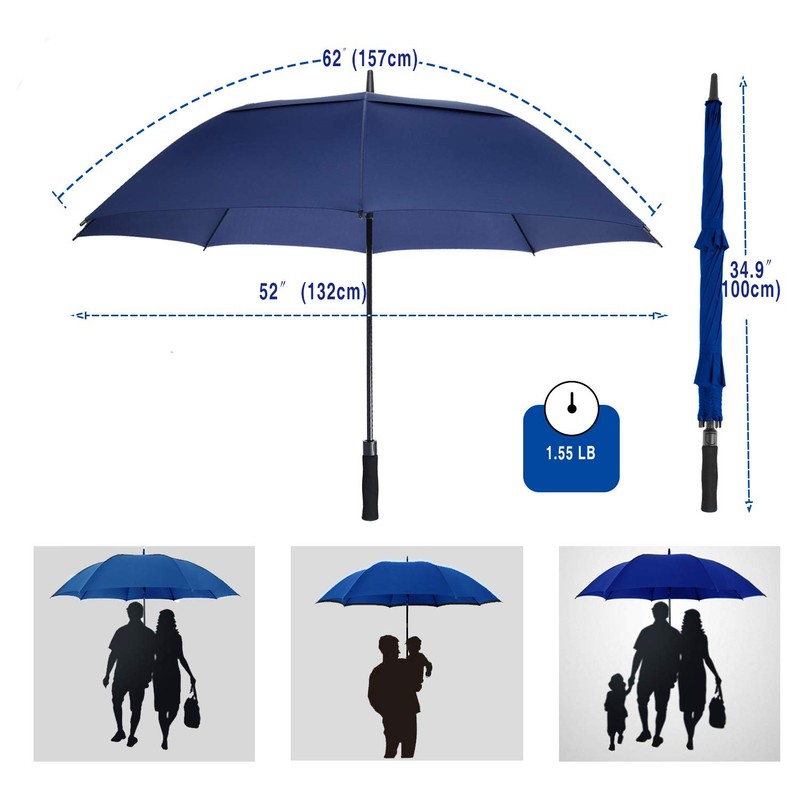Baraida Golf Umbrella Large 62/68/72 Inch, Extra Large Oversize Double