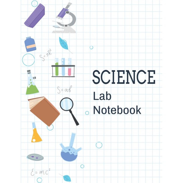 Science lab notebook: student laboratory notebook, 5x5 Quad ruled paper