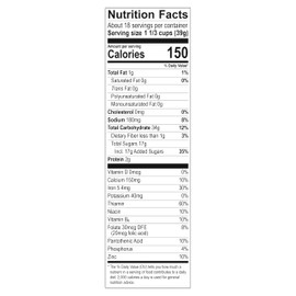 Malt-O-Meal Apple Zings Breakfast Cereal, Apple and Cinnamon Cereal Rings, Large Cereal for Family, 24.4 OZ Bag