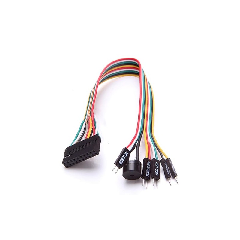 Generic 20cm Motherboard Extension Wire Jumper Line Q-Connector Reset SW,