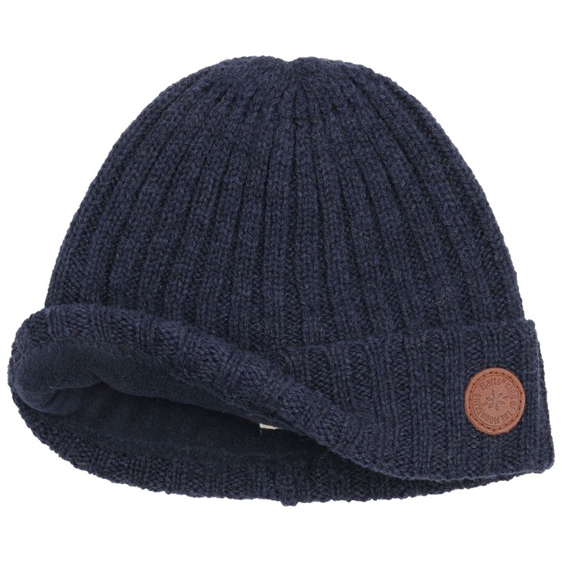 Barts Boy's Haakon Turnup Beret, Blue (Navy 003h), One (Size: