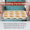 CAKETIME Silicone Muffin Pan, Cupcake Pan 12 Cups Regular Size