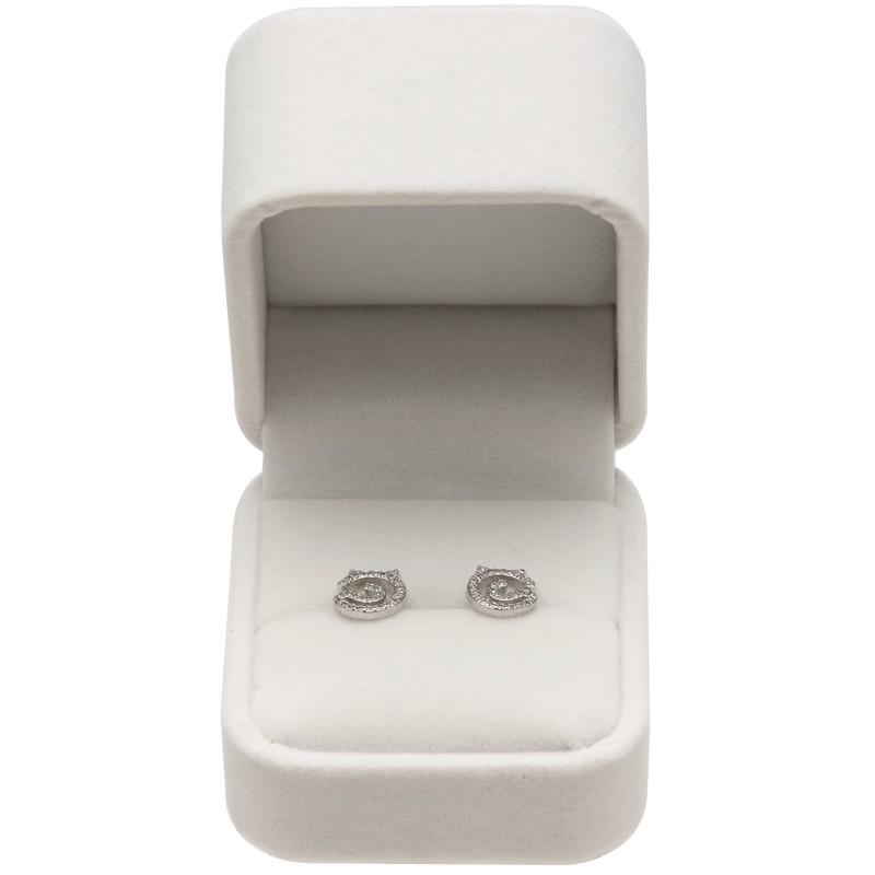 POKOFO Classic Velvet Engagement Ring Box Earring Jewelry Case Gift