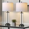 Glass Table Lamps Set of 2, Modern Black Dimmable Beside