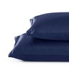 HommxJF Navy Blue Satin Pillowcases with Zipper （20x26）,Standard Size Pillowcases