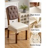 Genina Dining Chair Covers Set of 6, Waterproof PU Leather
