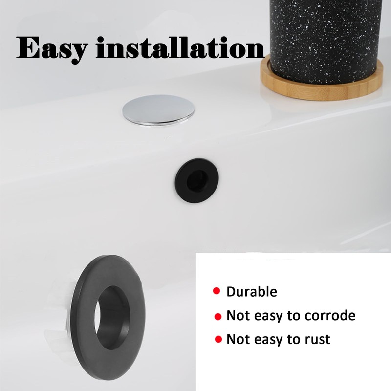 2 Pcs Sink Overflow Ring Brushed Nickel Bathroom Vanity Sink