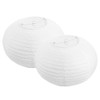 SEWACC Pack of 2 White Oval Paper Lanterns Hanging Paper