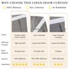 NICETOWN 100% Linen Blackout Door Curtains, Thermal Insulated Room Darkening