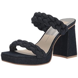 DOLCE VITA Women's Ashby Heeled Sandal, Indigo Denim, 9