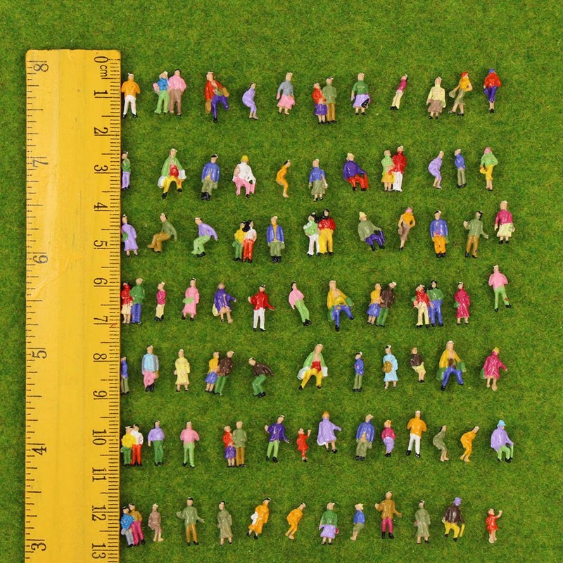 100pcs Model Trains 1:150 Scale Painted Figures N